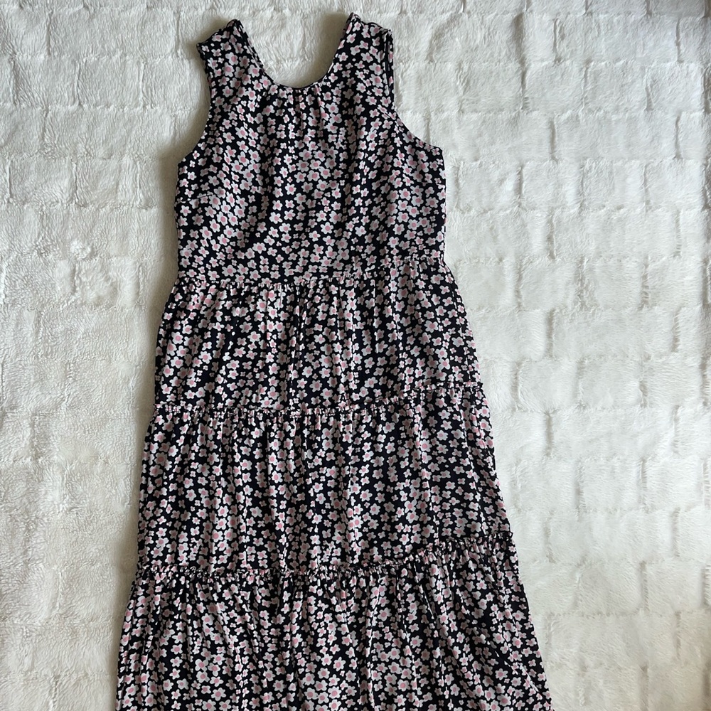 J crew black and pink flowers size M (8-10)